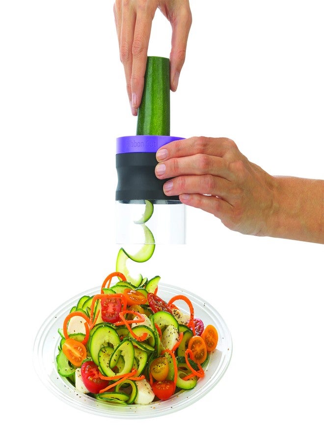 GoodCook Good Cook 10807 Spiralizer Handheld Vegetable Slicer, 3 in 1 Heavy Duty Veggie Spiral Cutter - Zoodle Pasta Spaghetti Maker for Low Carb/Paleo/Gluten-Free Meals - Image 2