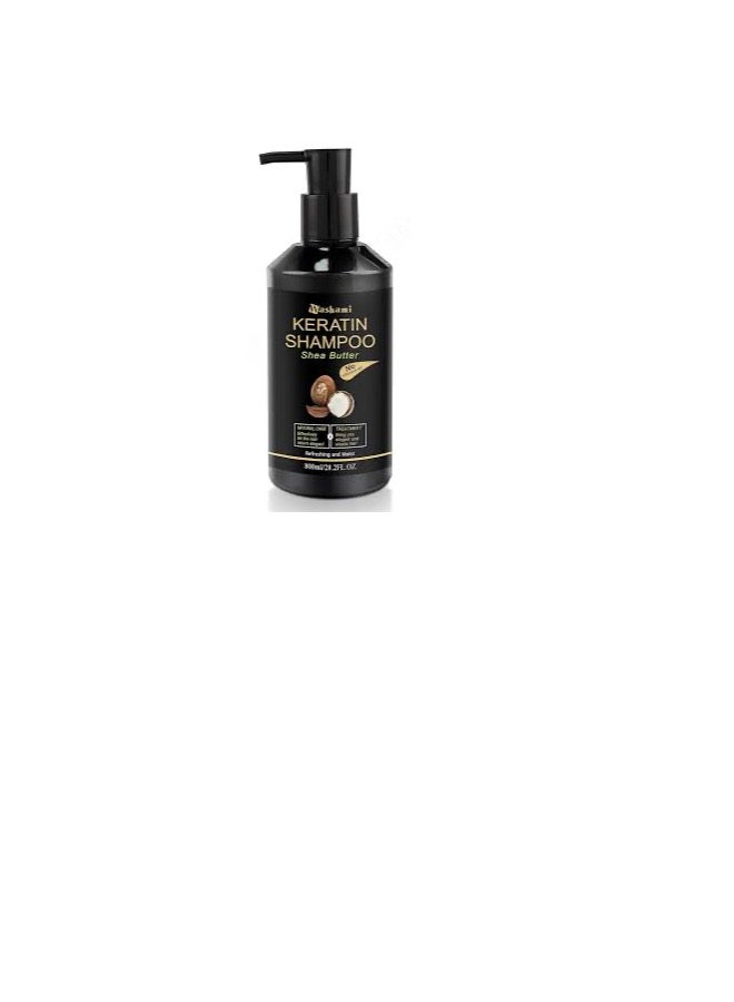 WASHAMI Keratin Shampoo With Shea Butter Refreshing And Moist 500ml 