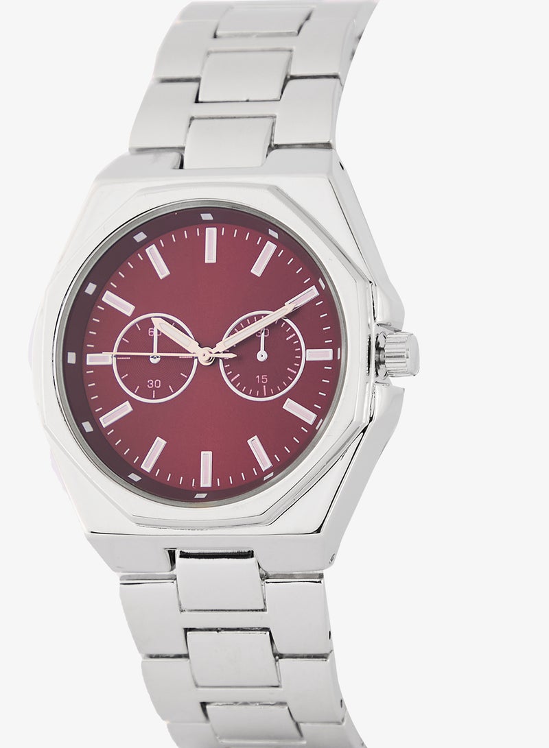 روبرت وود ساعة يد معدنية بعقارب - Image 2