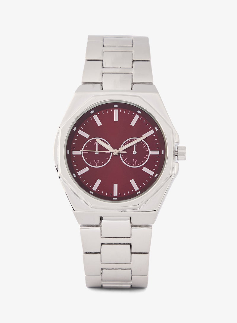 روبرت وود ساعة يد معدنية بعقارب - Image 1