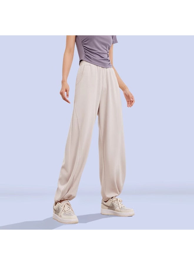 Never Me Women's Sports Long Pants Cool Sunscreen Casual Fitness Banana Pants Spring Summer Thin Slimming High Waist Loose Two-way Wear - Image 2