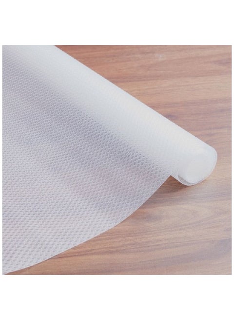 HOME ZONE Shelf Lined With Kitchen Drawer Mat Non-Sticky EVA Refrigerator Liner With Waterproof And Durable Refrigerator Table Mat Used For Cabinets Drawer Liners-Transparent 1M