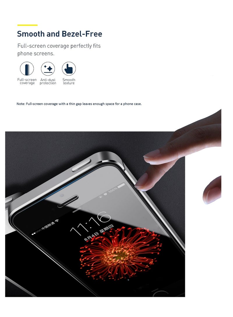 جيماكس حافظة بحواف منحنية فائقة الدقة 9H، واقي شاشة من الزجاج المقوى بالغراء الكامل لهاتف Apple Iphone 8 Plus / Iphone 7 Plus شفاف - Image 2