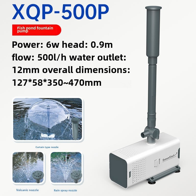 Generic Submersible Pond Pump with Fountain Heads for Garden XQP-500P 