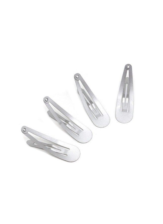 Dofash - 2IN/5CM Small Snap Hair Clips Metal Hair Barrettes Hair Grips Hair Accessories for Women - 12 Count/Silver Gray - Image 1