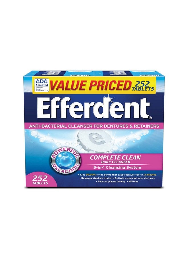 Efferdent Efferdent Denture Cleanser Tablets, Complete Clean, Tablets, Multicolor, 252 Count - Image 1