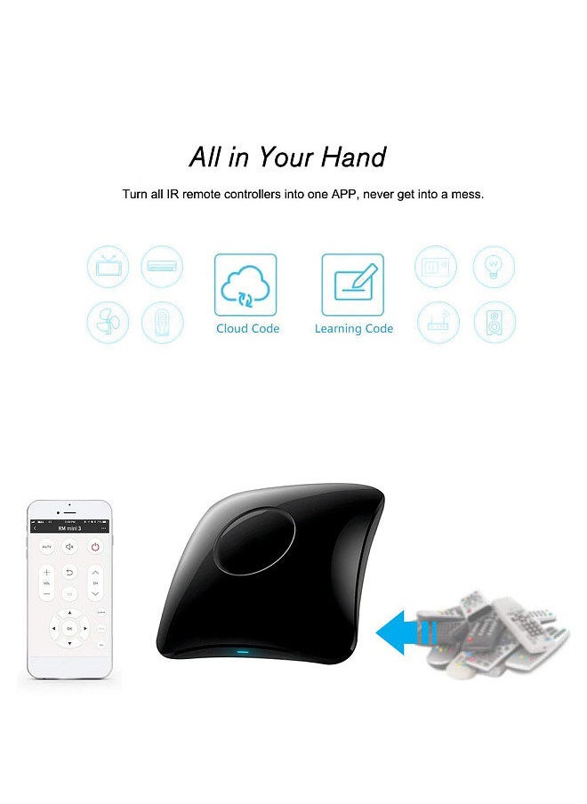 Broadlink - BroadLink RM4 Pro WiFi Smart Home Automation Universal Remote Controller WiFi+IR+RF Switch App Control Timer Compatible with Alexa Smart Home Automation - Image 1