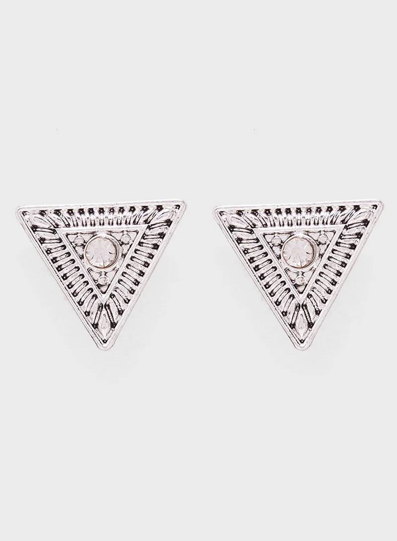 Ginger Triangular Stud Earrings