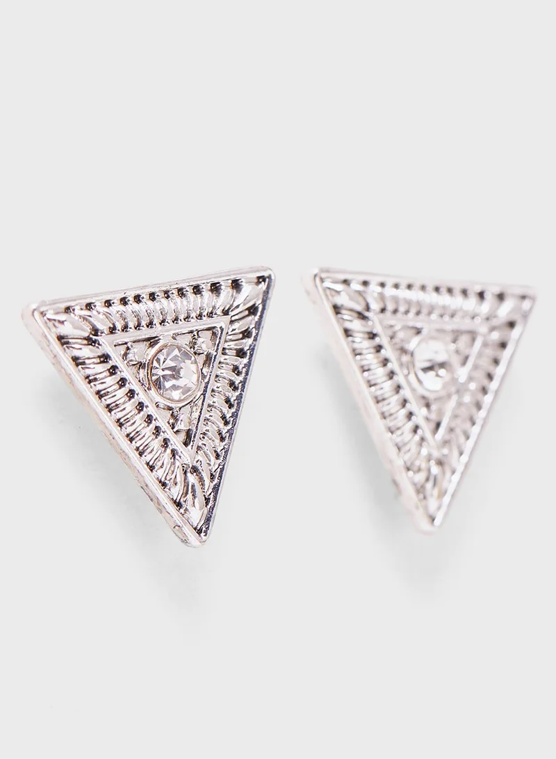 Ginger Triangular Stud Earrings