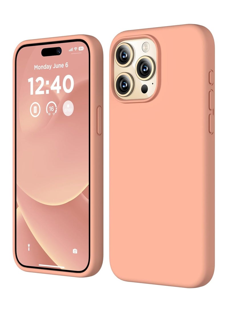 ELTRAZONE Compatible with iPhone 15 Pro Max Case, Liquid Silicone Case, Full Body Shockproof Protective Cover Slim Thin Phone Case with Soft Anti-Scratch Microfiber Lining, 6.7 inch-Bare Pink - Image 1