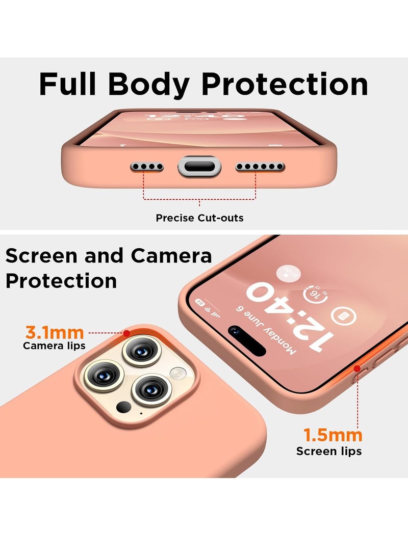 ELTRAZONE Compatible with iPhone 15 Pro Max Case, Liquid Silicone Case, Full Body Shockproof Protective Cover Slim Thin Phone Case with Soft Anti-Scratch Microfiber Lining, 6.7 inch-Bare Pink - Image 4