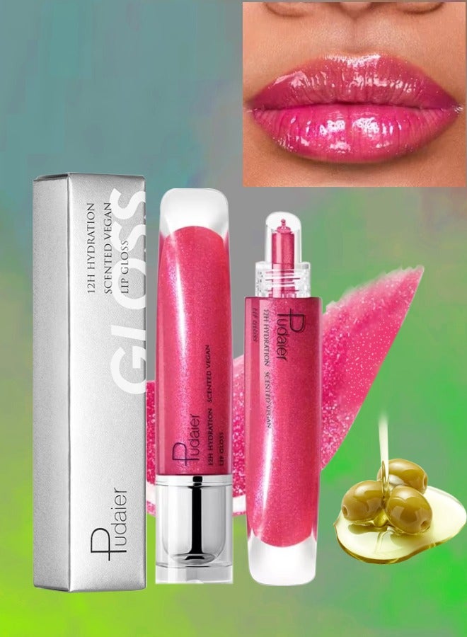 pudaier لمعان الشفاه المكثف المرطب ورائحة 12 ساعة بلسم الشفاه السائل أحمر الشفاه اللامع اللامع لون الشفاه المكثف زيت اللمعان زيت الشفاه 06 - Image 1