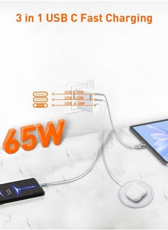 Xoopla PD 65W GaN Charger Dual Type C Charger , 1 QC 3.0 Laptop Wall Charger GaN Fast Charger for Macbook Laptop Cell Phone Watch Compatible with Samsung Xiaomi iPhone iPad Realme Huawei  - Image 4