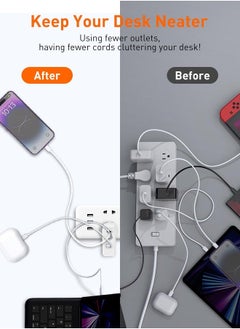 Xoopla PD 65W GaN Charger Dual Type C Charger , 1 QC 3.0 Laptop Wall Charger GaN Fast Charger for Macbook Laptop Cell Phone Watch Compatible with Samsung Xiaomi iPhone iPad Realme Huawei  - Image 2