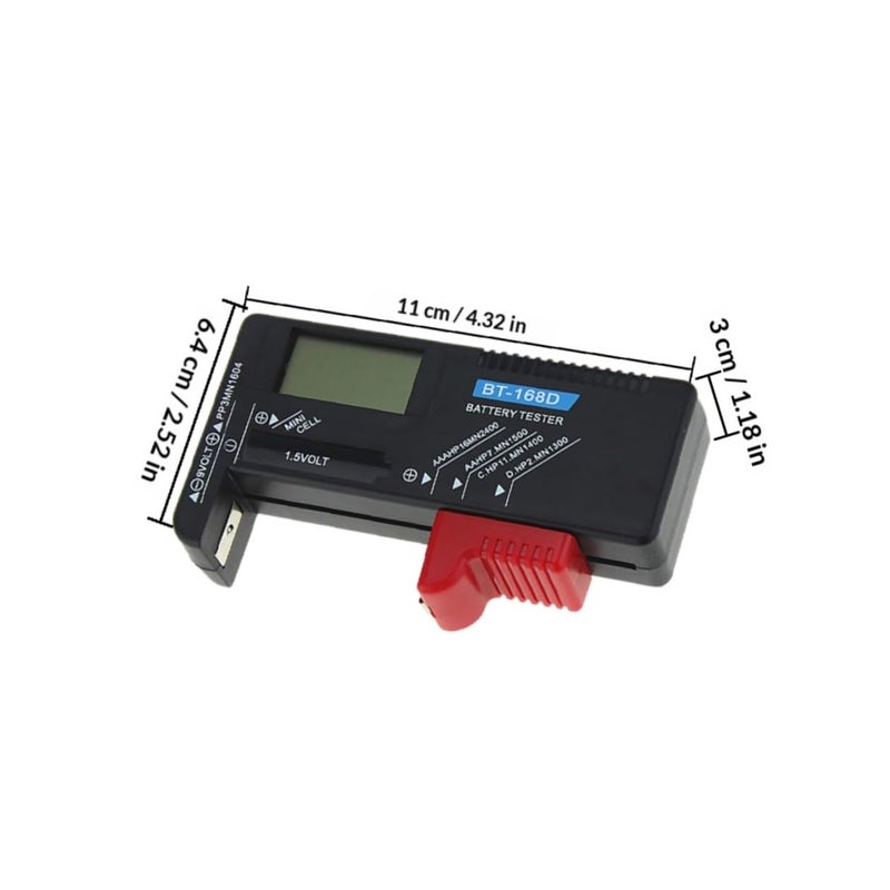 Portable Digital Battery Tester High Precision Voltage Monitor For 1 9V AA AAA Button Cells Black - Image 3