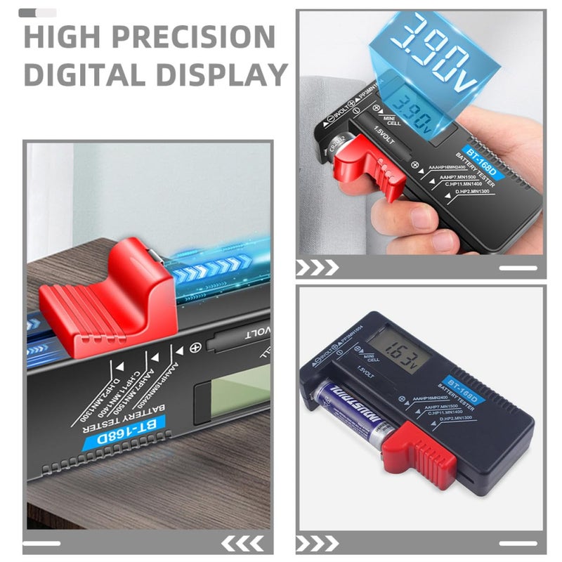Portable Digital Battery Tester High Precision Voltage Monitor For 1 9V AA AAA Button Cells Black - Image 4