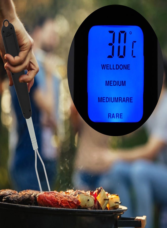 Digital Meat BBQ Thermometer Cooking Fork Instant Read Dual Probe LED Display - Image 3