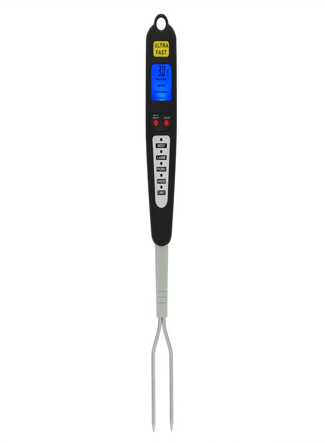 Digital Meat BBQ Thermometer Cooking Fork Instant Read Dual Probe LED Display - Image 1