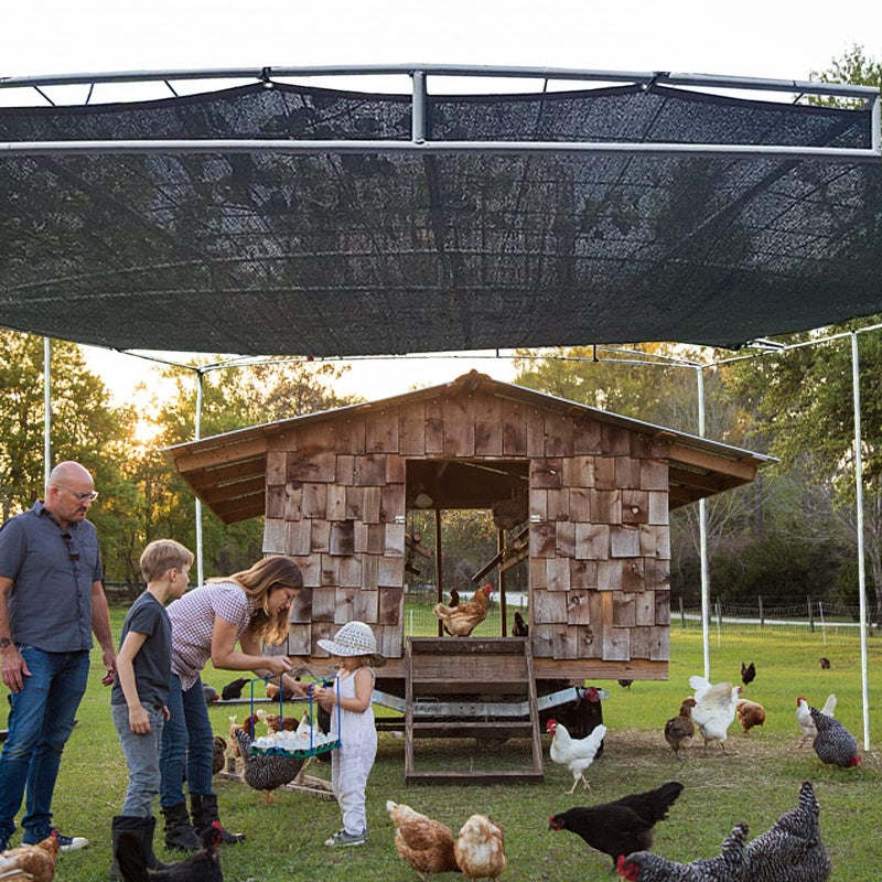 QLOFEI 90% Shade Cloth for Garden -12 x 20 FT Durable Mesh Tarp with Grommets, Sunblock Net for Patio for Plants Greenhouse Outdoor Pergola Sun Shade Neting for Chicken Coop Cover - Image 4
