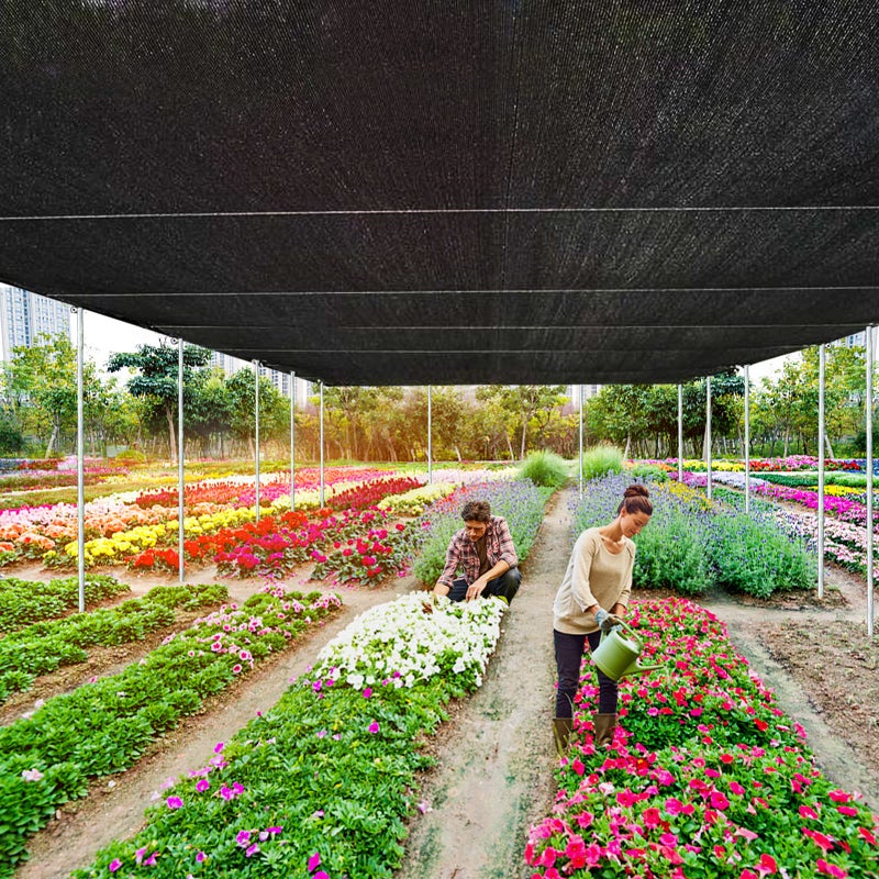 QLOFEI 90% Shade Cloth for Garden -12 x 20 FT Durable Mesh Tarp with Grommets, Sunblock Net for Patio for Plants Greenhouse Outdoor Pergola Sun Shade Neting for Chicken Coop Cover - Image 3