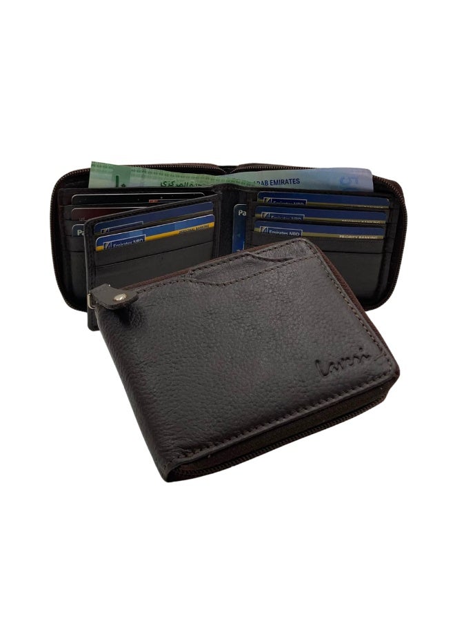 LAVERI LEATHER Fullzip leather mens Wallet #4094NZ - Image 1