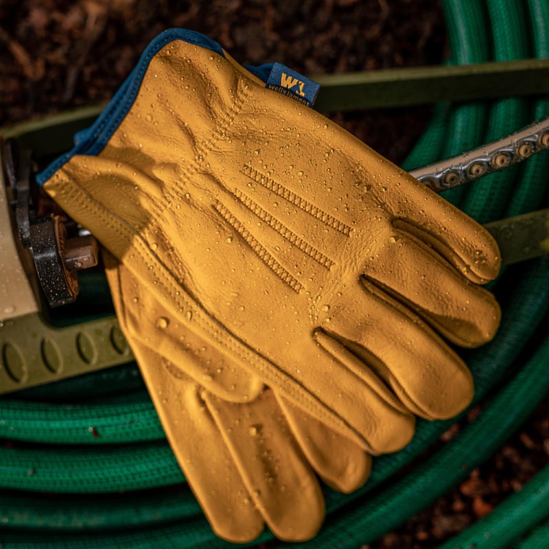 Wells Lamont Wells Lamont Men’s Slip-On HydraHyde Full Leather Work Gloves | Water-Resistant | Large (1168L)  - Image 2