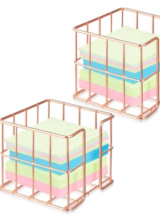 Rose Gold Post Note Holder Set, Elegant Sticky Note Cube Dispenser and Mesh Memo Holder for Desk Organization, Perfect for Home, Office, and School Supplies - pzsku/ZB2FD006B802E69931B42Z/45/_/1723783016/7ab01a5d-9739-49ac-af7f-ae618548925f