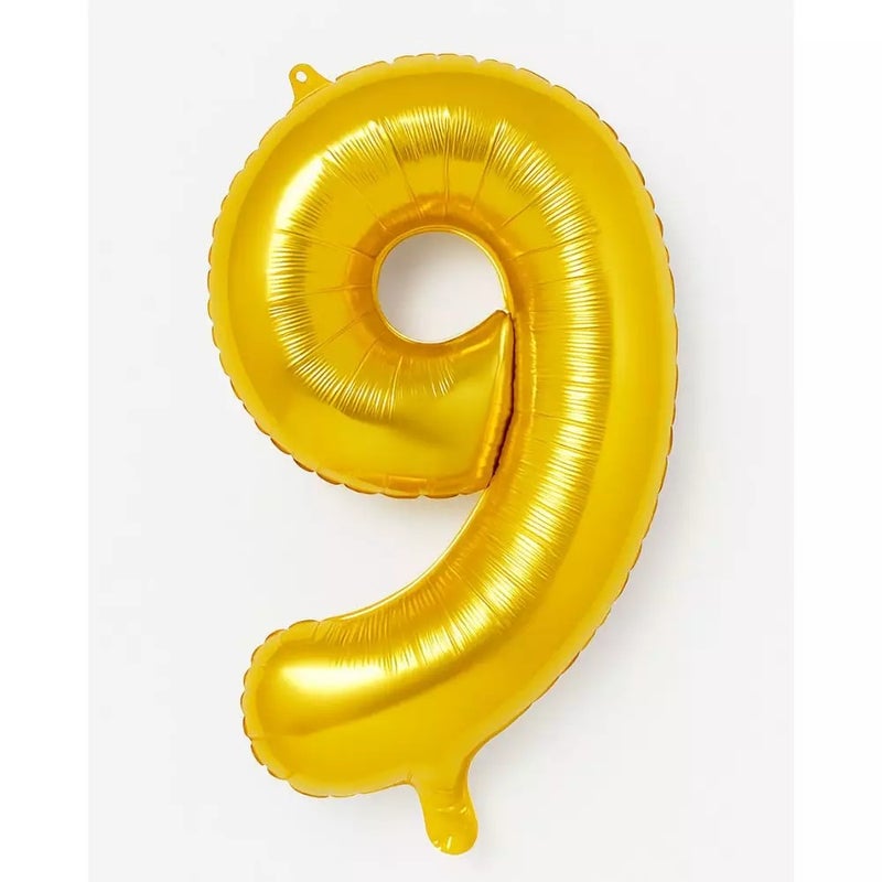 Number 9 Hanging Foil Balloon For All Types Of Party Decorations 32inch- Golden