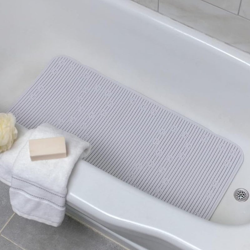 Clorox Duck Brand Clorox Cushioned Shower Mat, Non Slip Bathtub Mat with Suction Cups, 17 Inches x 36 Inches, White, 2 Pack - Image 5