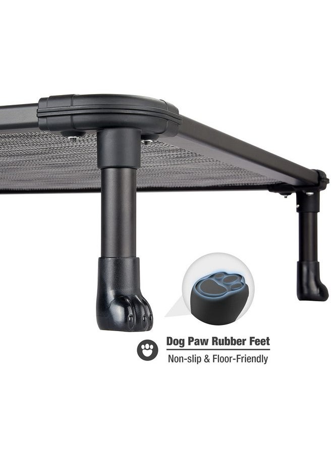 Veehoo Chew Proof Elevated Dog Bed - Cooling Raised Pet Cot - Rustless Aluminum Frame and Durable Textilene Mesh, Unique Designed No-Slip Feet for Indoor or Outdoor Use, Black Silver, X Large - pzsku/ZB2FD33C6B3C645BC7F57Z/45/_/1737031968/44f307c0-5640-439b-bb8c-2d66cd47c7f0