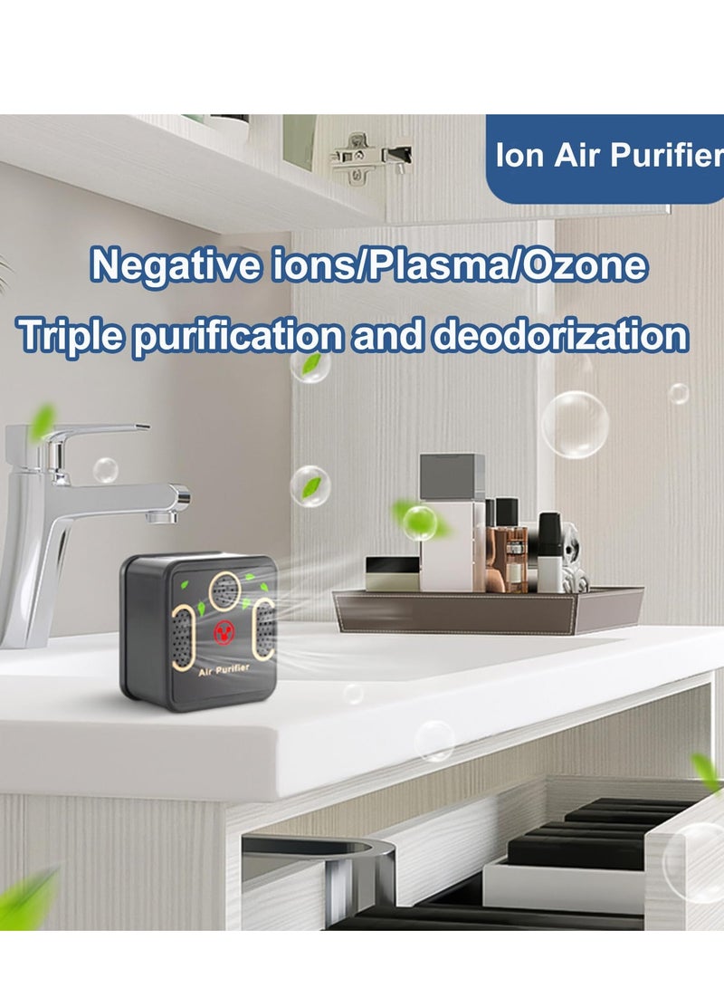 إكسفور جهاز إزالة الروائح الكريهة المؤين، جهاز تنقية الهواء المؤين الهادئ المحمول للمنزل وغرفة النوم والمرحاض والمطبخ والحيوانات الأليفة والدخان والسيارة (قطعة واحدة) - Image 5