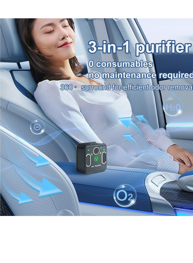 إكسفور جهاز إزالة الروائح الكريهة المؤين، جهاز تنقية الهواء المؤين الهادئ المحمول للمنزل وغرفة النوم والمرحاض والمطبخ والحيوانات الأليفة والدخان والسيارة (قطعة واحدة) - Image 3