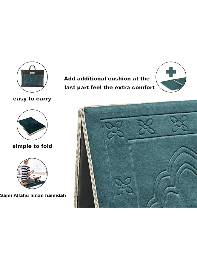 إيروريكس سجادة صلاة مع دعم للظهر وكرسي أرضي قابل للطي للتأمل وجيب للحمل - Image 5