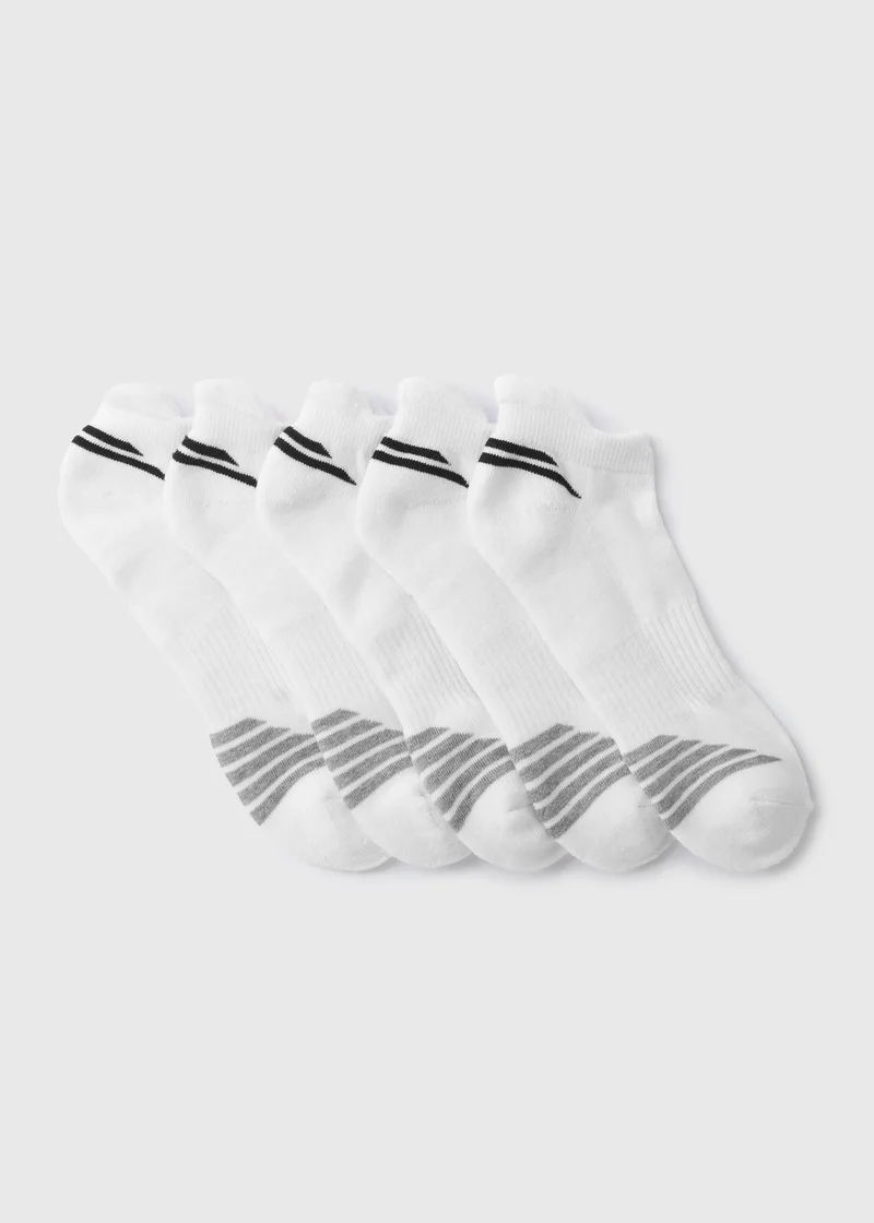 Matalan 5 Pack White Trainer Socks