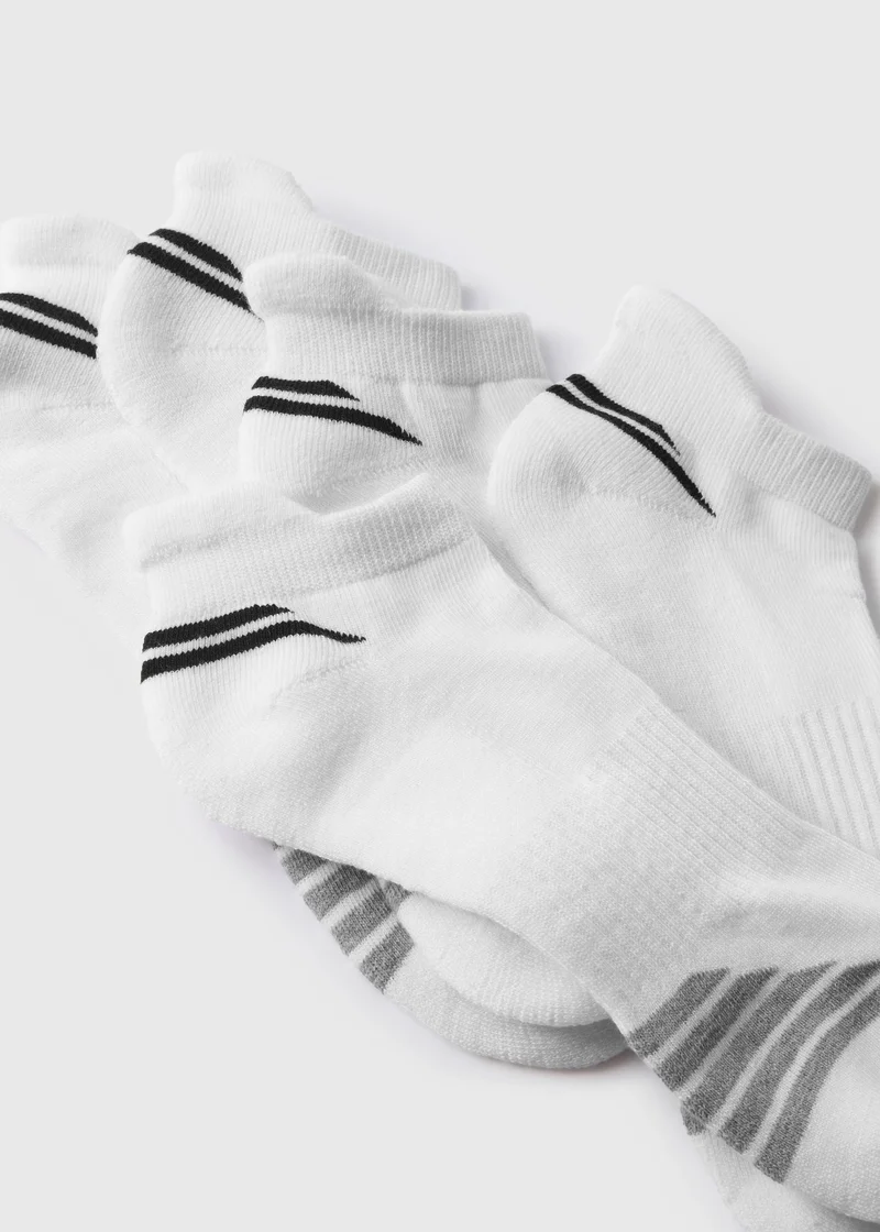 Matalan 5 Pack White Trainer Socks