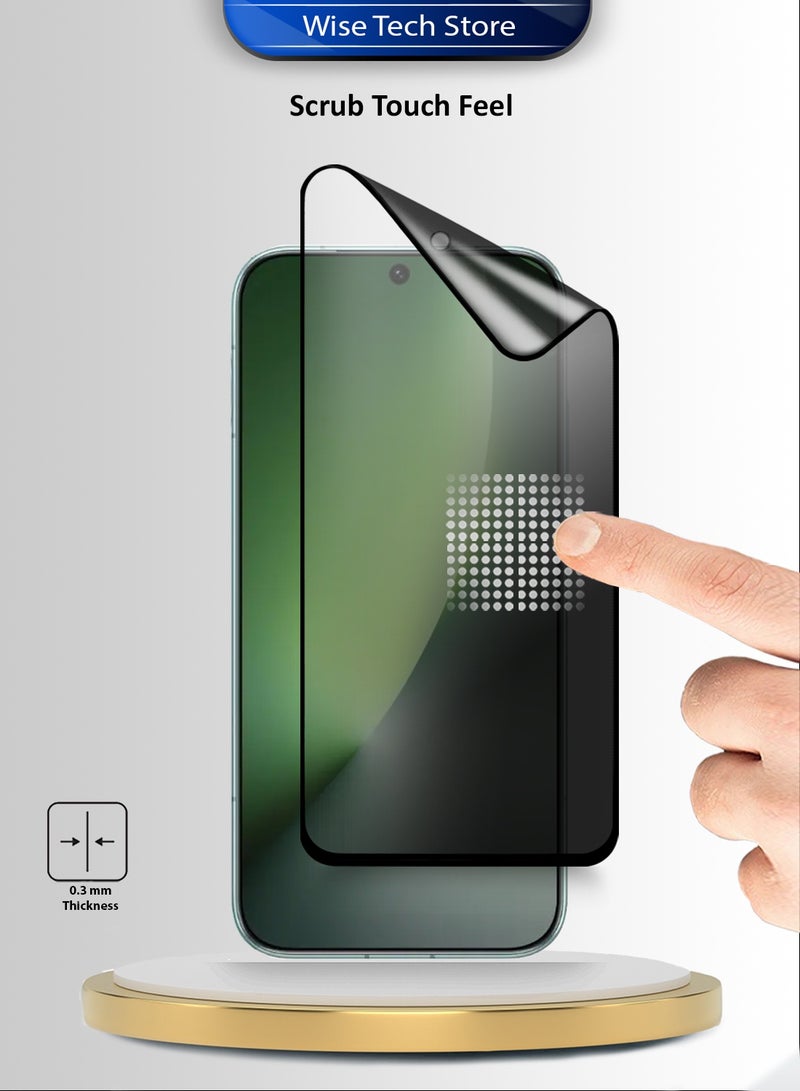 دبليو تيك هاتف Honor Magic8 5G 2025 – واقي شاشة مرن بالكامل من السيراميك النانو الفاخر بخصوصية كاملة ولصق كامل وطبيعة مطفية (MSCNMP) - شفاف/أسود - Image 4