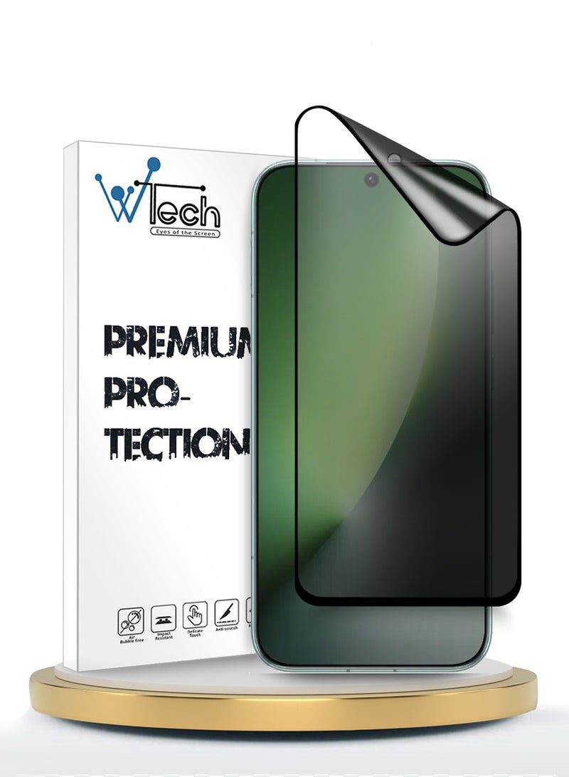 دبليو تيك هاتف Honor Magic8 5G 2025 – واقي شاشة مرن بالكامل من السيراميك النانو الفاخر بخصوصية كاملة ولصق كامل وطبيعة مطفية (MSCNMP) - شفاف/أسود - Image 1