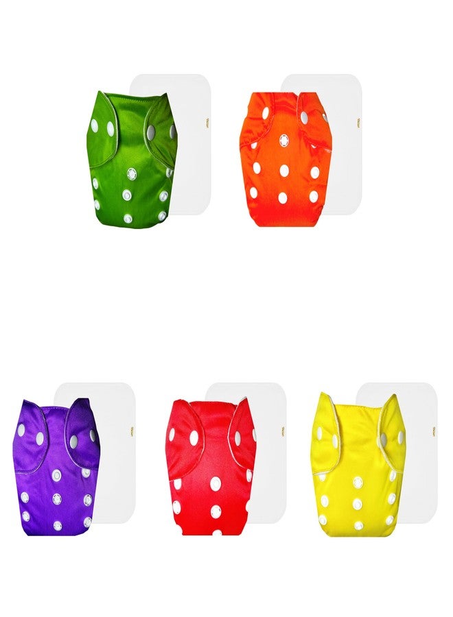 حفاضات دمبلدو لايت القماشية مع حشوة قطنية (عبوة من 5) | شعور بالجفاف والراحة | قابلة لإعادة الاستخدام والغسل | أزرار كبس قابلة للتعديل | مناسبة للارتداء طوال اليوم | من 3 أشهر إلى سنتين | للجنسين - Image 1