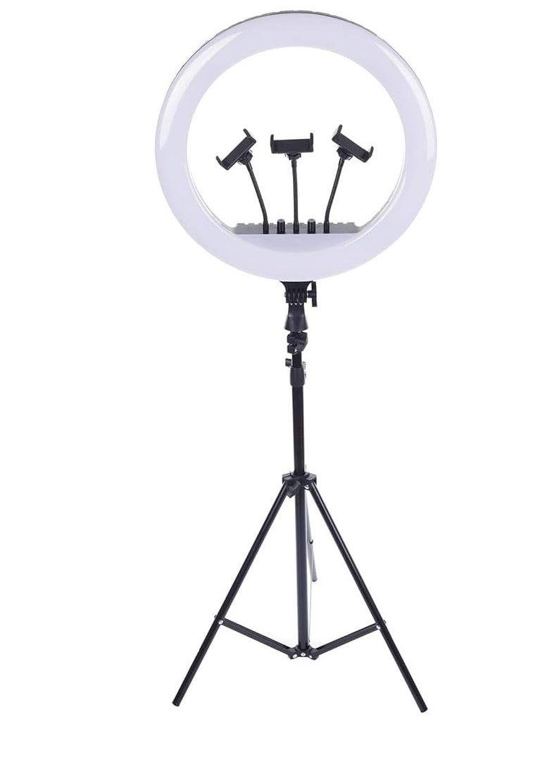 المهوس الفضاء حلقة ضوء Rl-18، حلقة ضوء 18 بوصة 45 سم LED حلقة ضوء 2.1 متر حامل ثلاثي القوائم  - Image 2