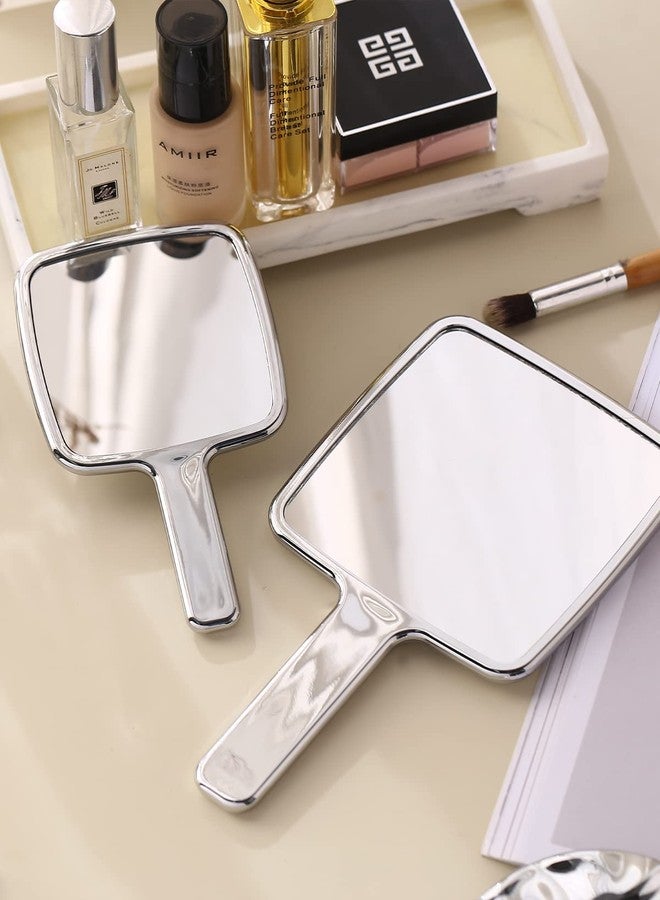 MIRRORNOVA Handheld Mirror, Water Ripples Hand Mirror with Handle for Make up, Square, Silver,Large (6 x 11 inches) - Image 5