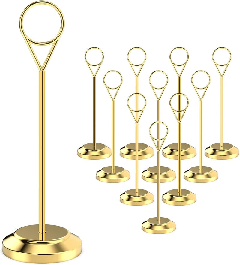 Radezon 12 Pcs 6inch Premium Table Number Holders, Place Card Holders, Sturdy Table Card Holders for Weddings, Birthday Party - Image 1