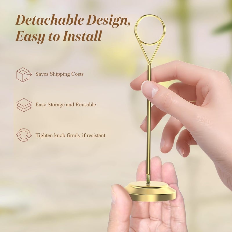 Radezon 12 Pcs 6inch Premium Table Number Holders, Place Card Holders, Sturdy Table Card Holders for Weddings, Birthday Party - Image 4