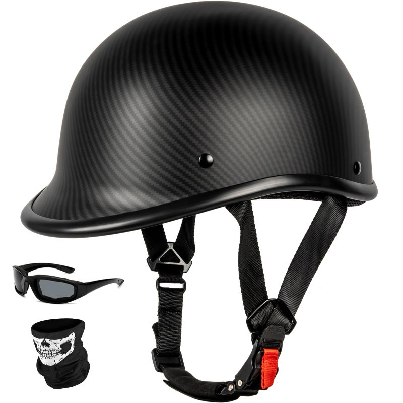 Yesmotor Vintage Motorcycle Half Helmet Lightweight Low Profile OpenFace HalfFace Helmet DOT Approved - Image 2