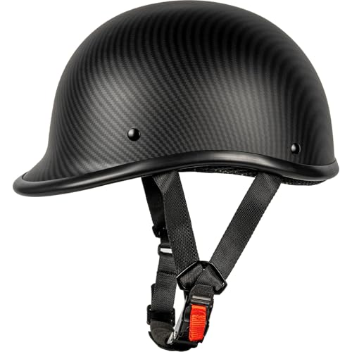 Yesmotor Vintage Motorcycle Half Helmet Lightweight Low Profile OpenFace HalfFace Helmet DOT Approved - Image 3