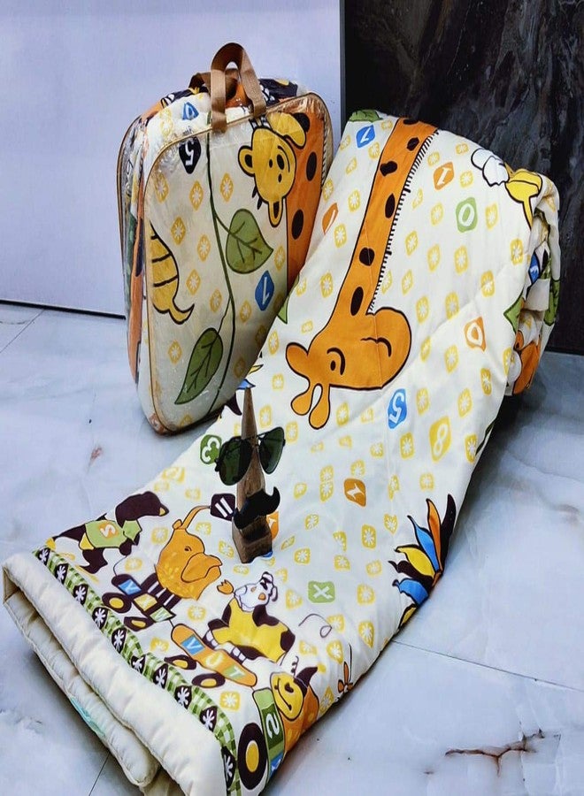 Blenzza Deco™ Glace Cotton Nursery Print Single Bed Reversible Kids Comforter Set(1 Single Bed Comforter,1 Single Bedsheet & 1 Pillow Cover, 180 TC) (Giraffe) - Image 2