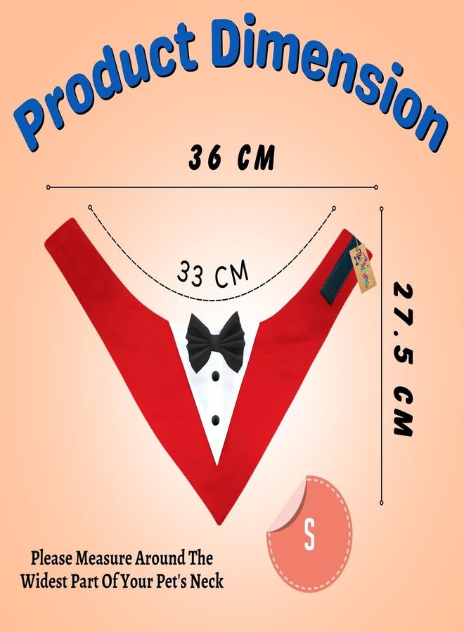 ويستيرن إرا طوق رسمي للكلاب مستوحى من العصر الغربي - ملابس رسمية أنيقة للحيوانات الأليفة من الكلاب والقطط | مريح لحفلات الزفاف، والحفلات، وجلسات التصوير، والمناسبات، والاحتفالات | تصميم ربطة عنق لإطلالة أنيقة (أحمر وأسود، صغير) - Image 3