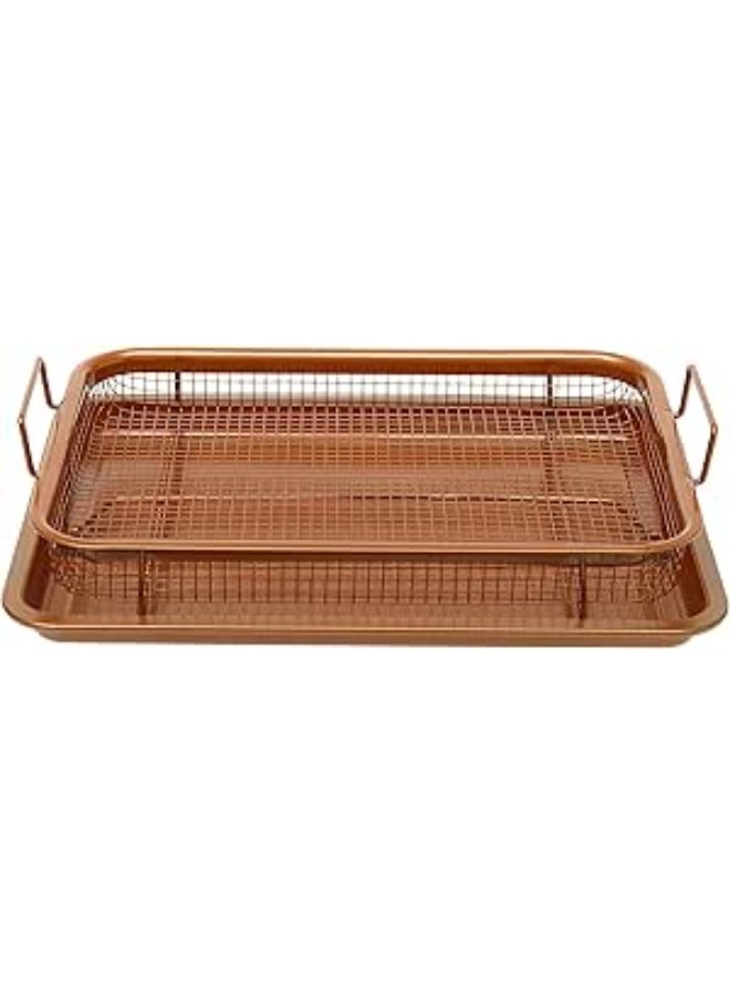 Roasting Tray with 2 in 1 Inner Strainer - Large rectangular design for smart food preparation and fat drainage T - Image 1