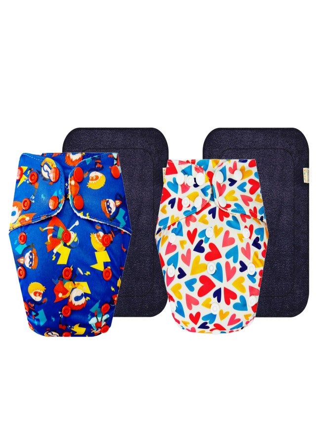 Dumbledo Premium Cloth Diaper with Black Insert (Pack of 2) | Soft & Gentle | Leakproof | Easy to Clean | Perfect for Indian Summers | 3 Months - 3 Years | Unisex Baby - Image 1