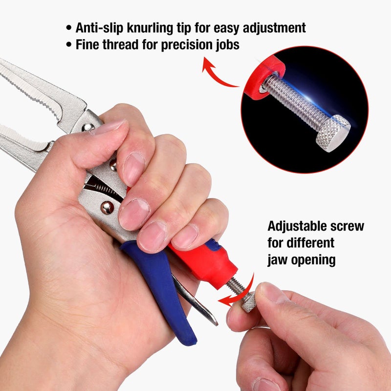 Workpro 3-piece Jaw Locking Pliers (10 Inch Curved Jaw, 7 Inch Curved Jaw, 6-1/2 Inch Straight Jaw) - Image 5