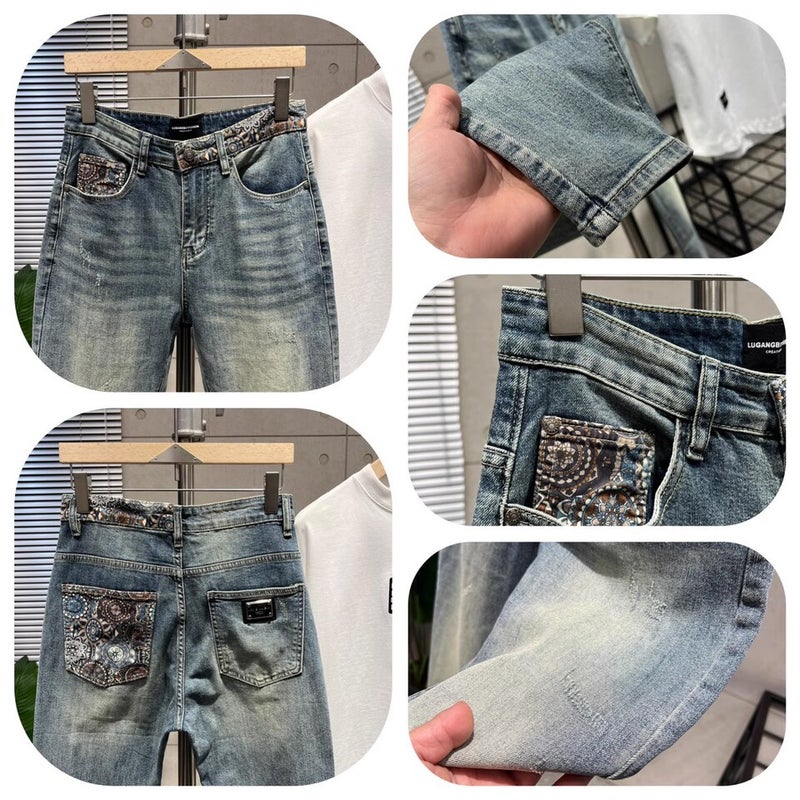 Unisex Classic Denim Jeans Loose Fit Daily Outdoor Wear - Image 4